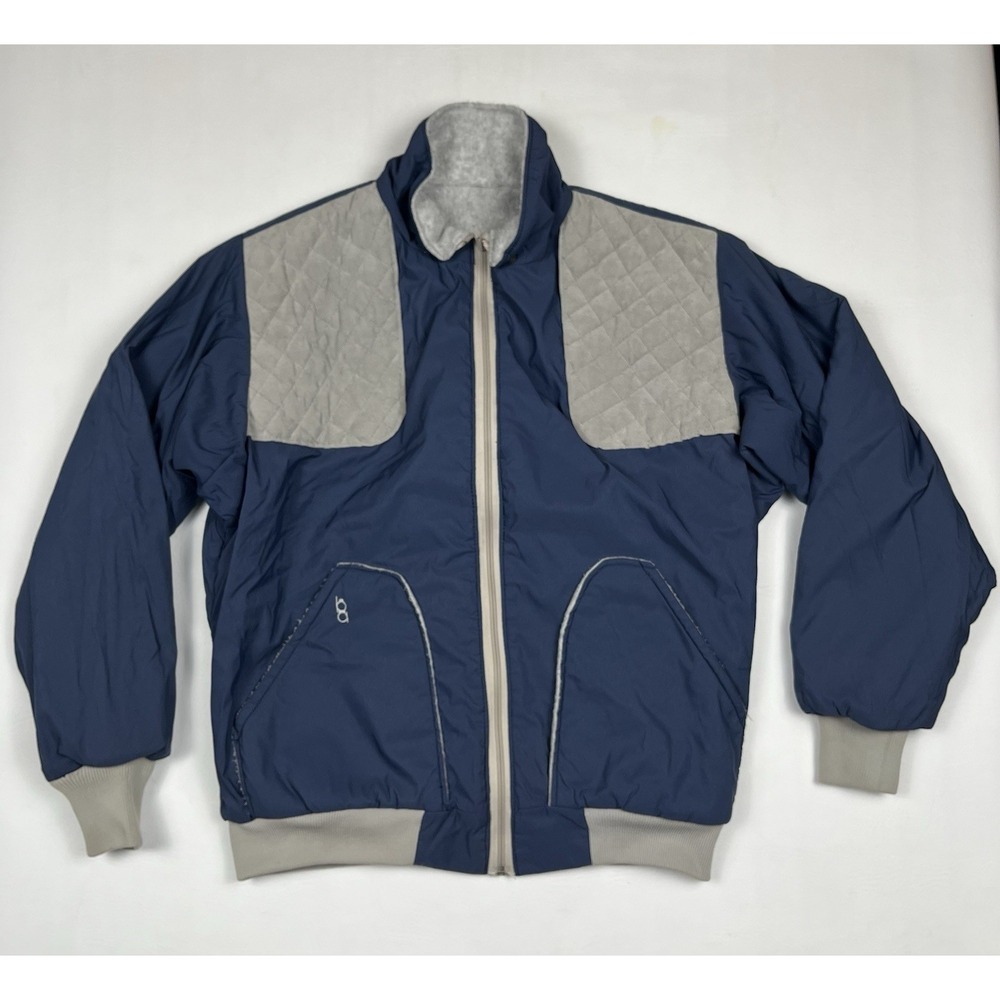 Vintage Bob Allen Shooting Jacket Mens Large Navy Blue Nylon Hunting USA Made